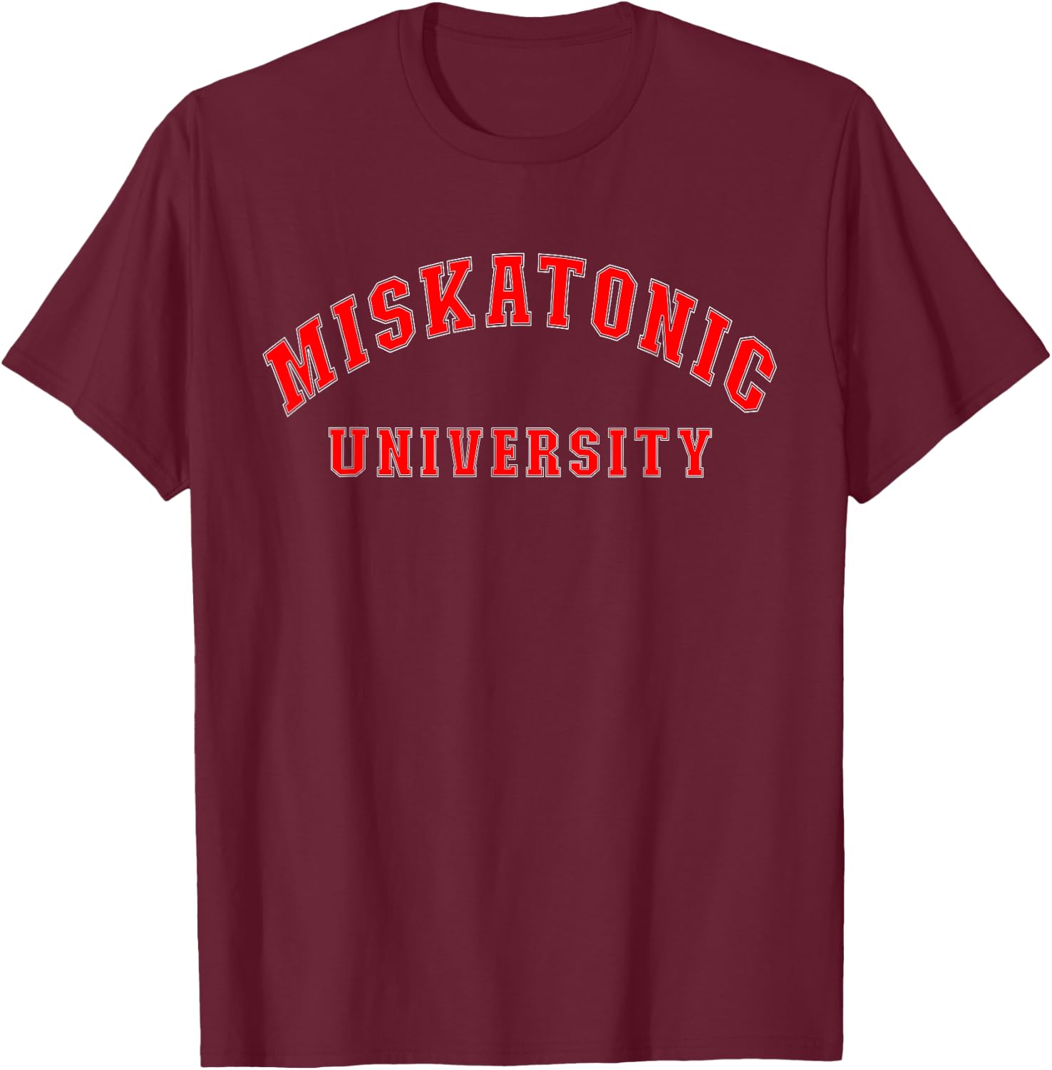 Miskatonic Universität Terror rote Literatur T-Shirt - T-Shirt | Maroon