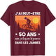 50 Years Birthday Bicycle Vintage Humor Cycling , Black, S T-Shirt - T-Shirt | Maroon