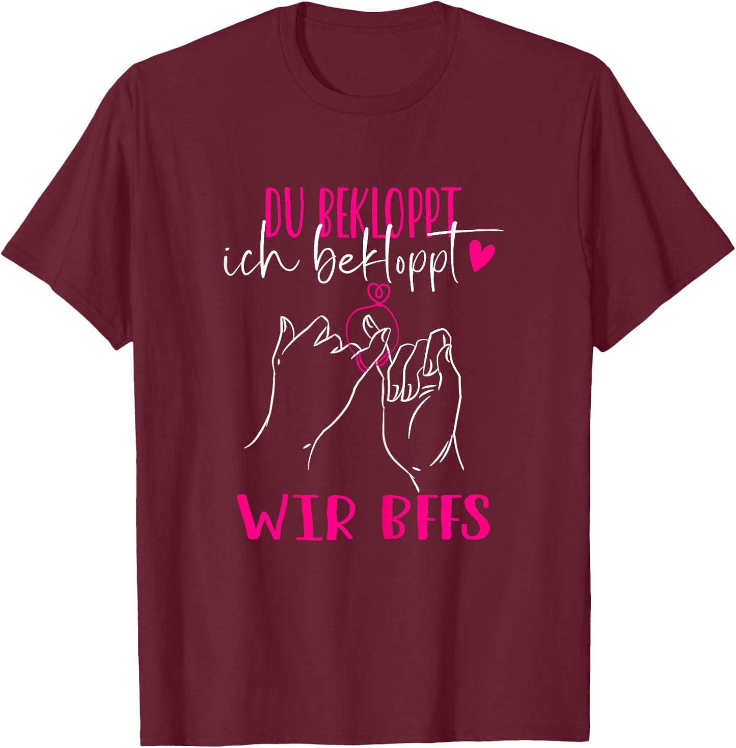Best Friend for Two Girlfriends Best Friends BFF , black, s T-Shirt - T-Shirt | Maroon