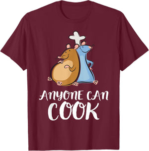 Disney Pixar Ratatouille Anyone Can Cook Sketch Duo T-Shirt - T-Shirt | Maroon