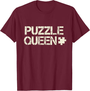 Proud Jigsaw Puzzle Queen Gifts Lover Puzzle Love Gift T-Shirt - T-Shirt | Maroon