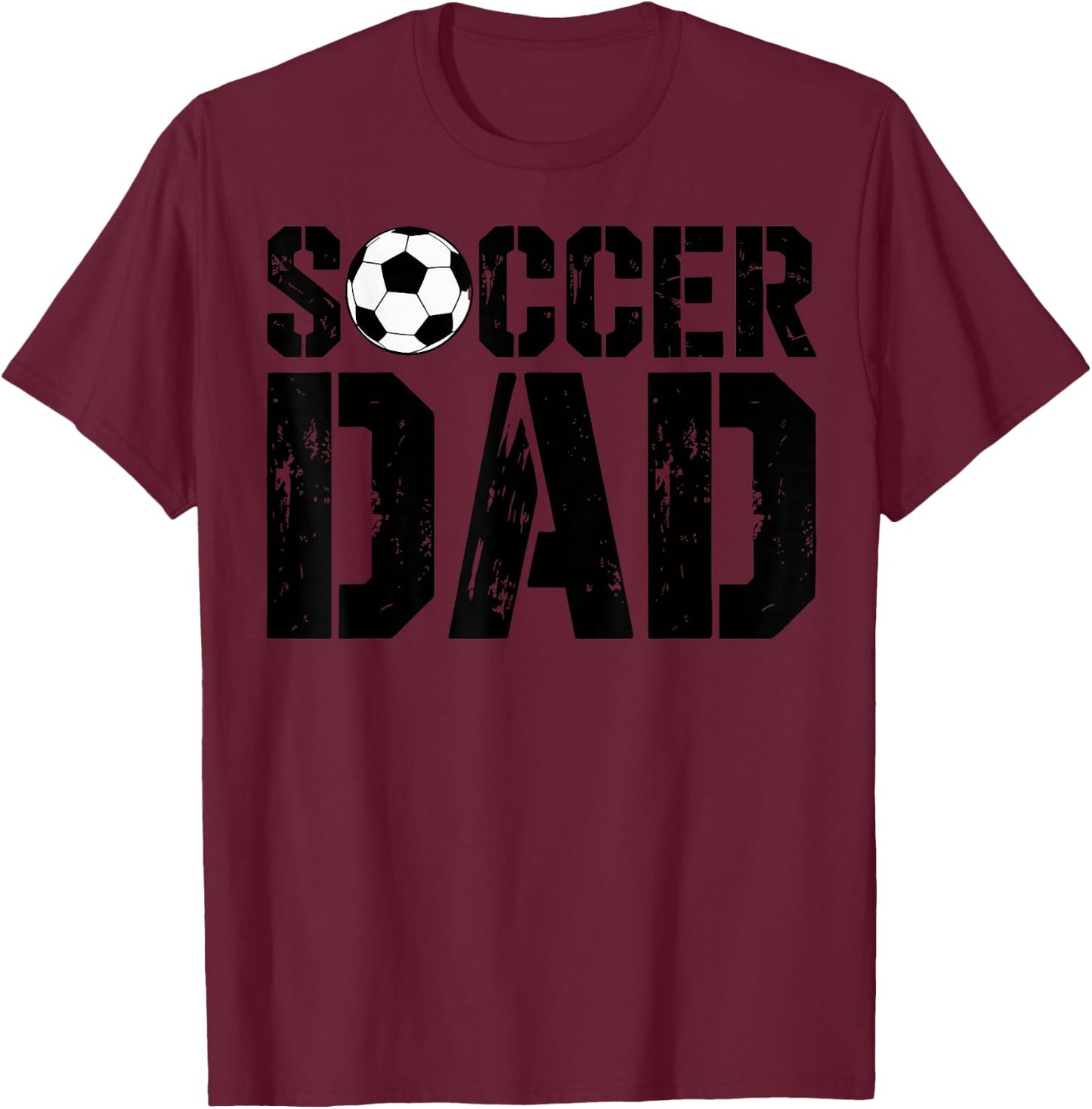 Vintage Soccer Dad Football Soccer Player Father Fan T-Shirt - T-Shirt | Maroon