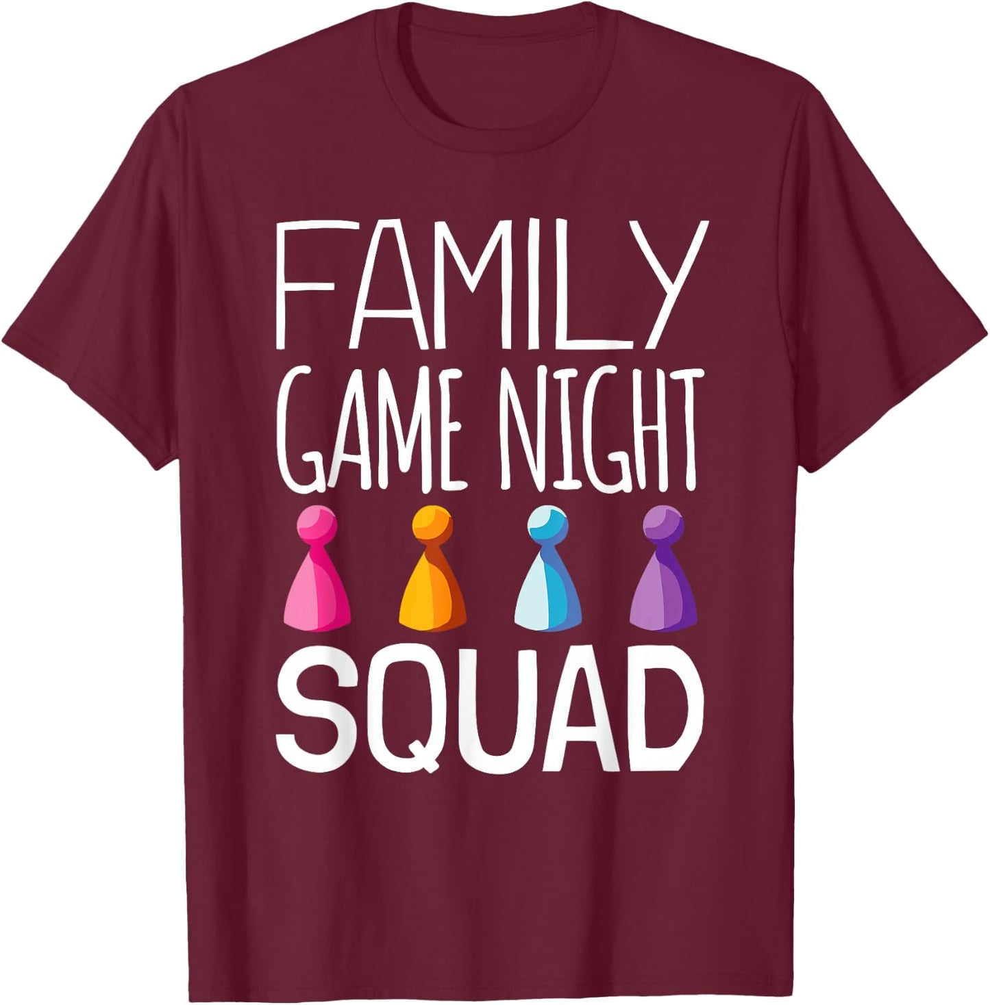 Family Game Night T-Shirt - T-Shirt | Maroon