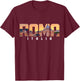 Rome Italy Roma Italia Italian Souvenir T-Shirt - T-Shirt | Maroon