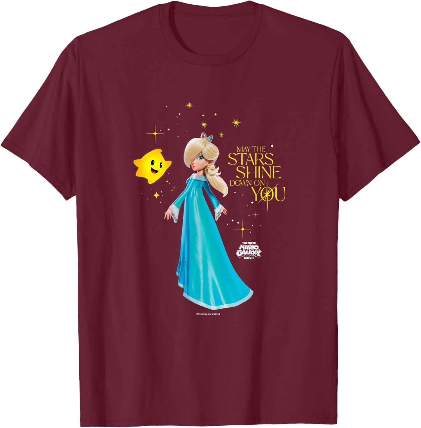 The Super Mario Galaxy Movie Rosalina Star Shine T-Shirt - T-Shirt | Maroon