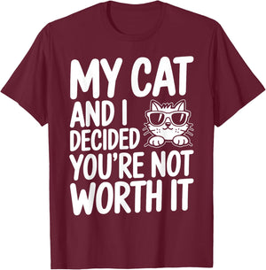 Sarcam Kitten Cat T-Shirt - T-Shirt | Maroon