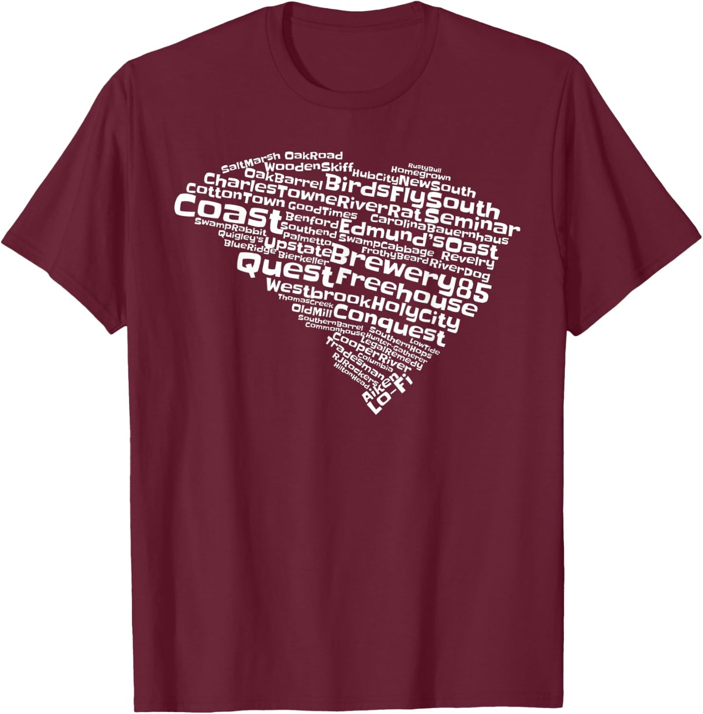 Drink Local South Carolina Breweries T-Shirt - T-Shirt | Maroon