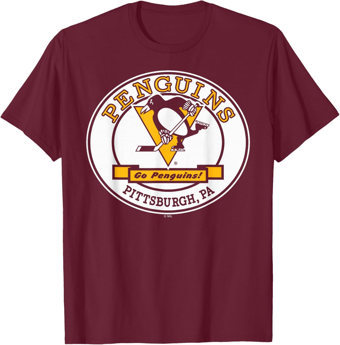 Pittsburgh Penguins Go Black Officially Licensed T-Shirt - T-Shirt | Maroon