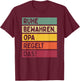 with German Text in Retro Colours [German Language], black T-Shirt - T-Shirt | Maroon