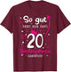 Firmenjubiläum 20 Jähriges Dienstjubiläum 20 Years Anniversary , black, s T-Shirt - T-Shirt | Maroon