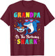 Grandpa Of The Shark Birthday Family Birthday Grandson T-Shirt - T-Shirt | Maroon