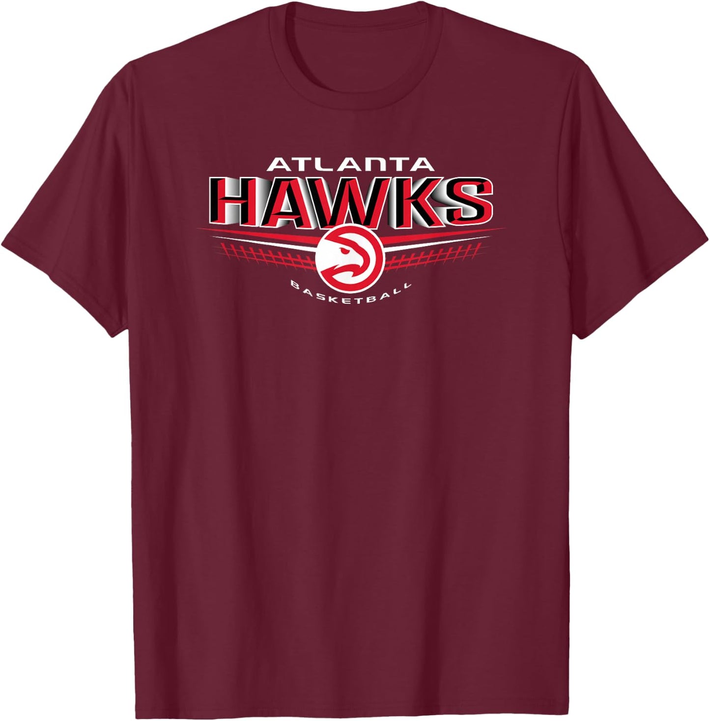 Atlanta Hawks Men's Black NBA T-Shirt - T-Shirt | Maroon