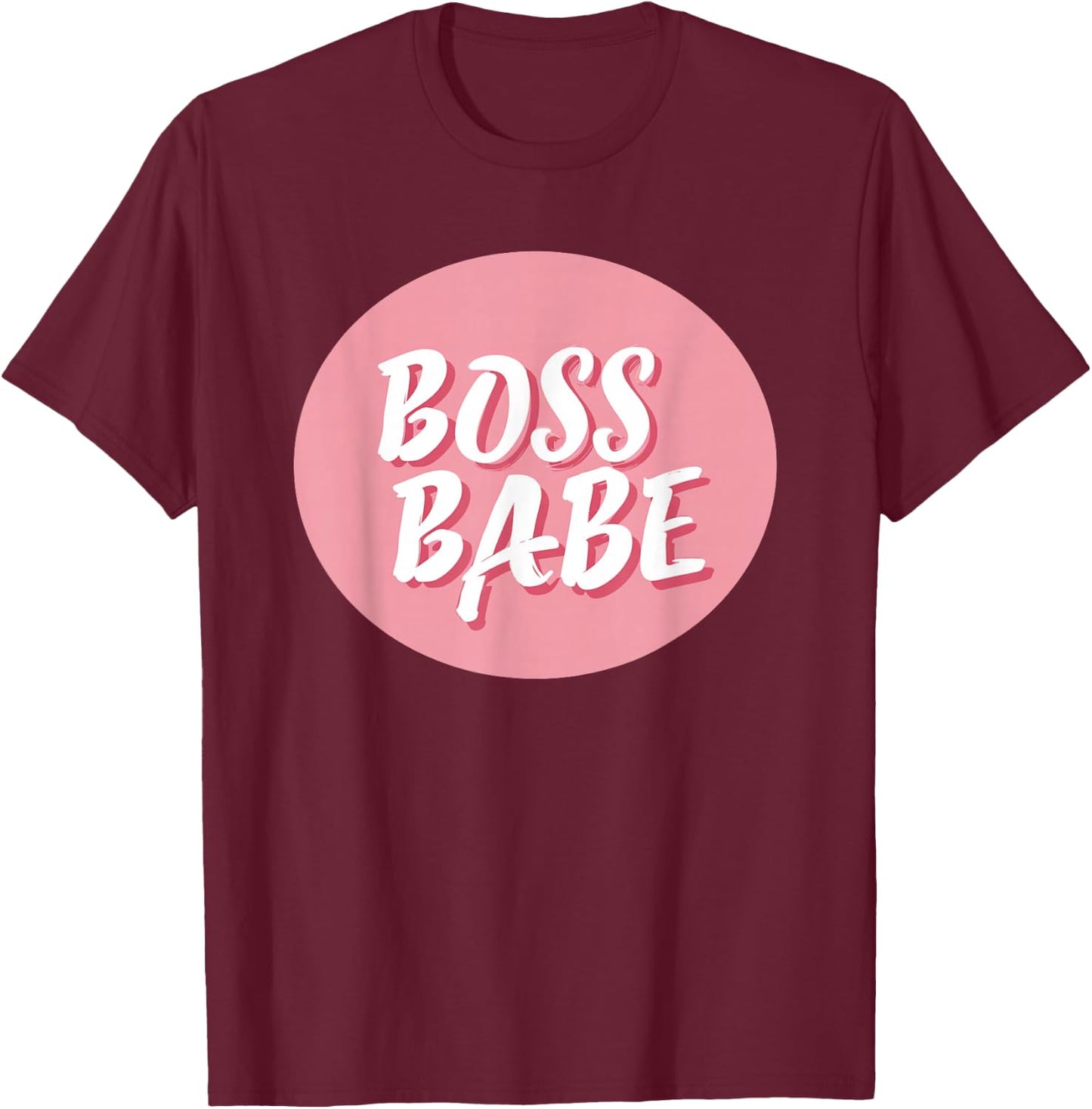 Pink and cute independent Boss Babe Costume T-Shirt - T-Shirt | Maroon