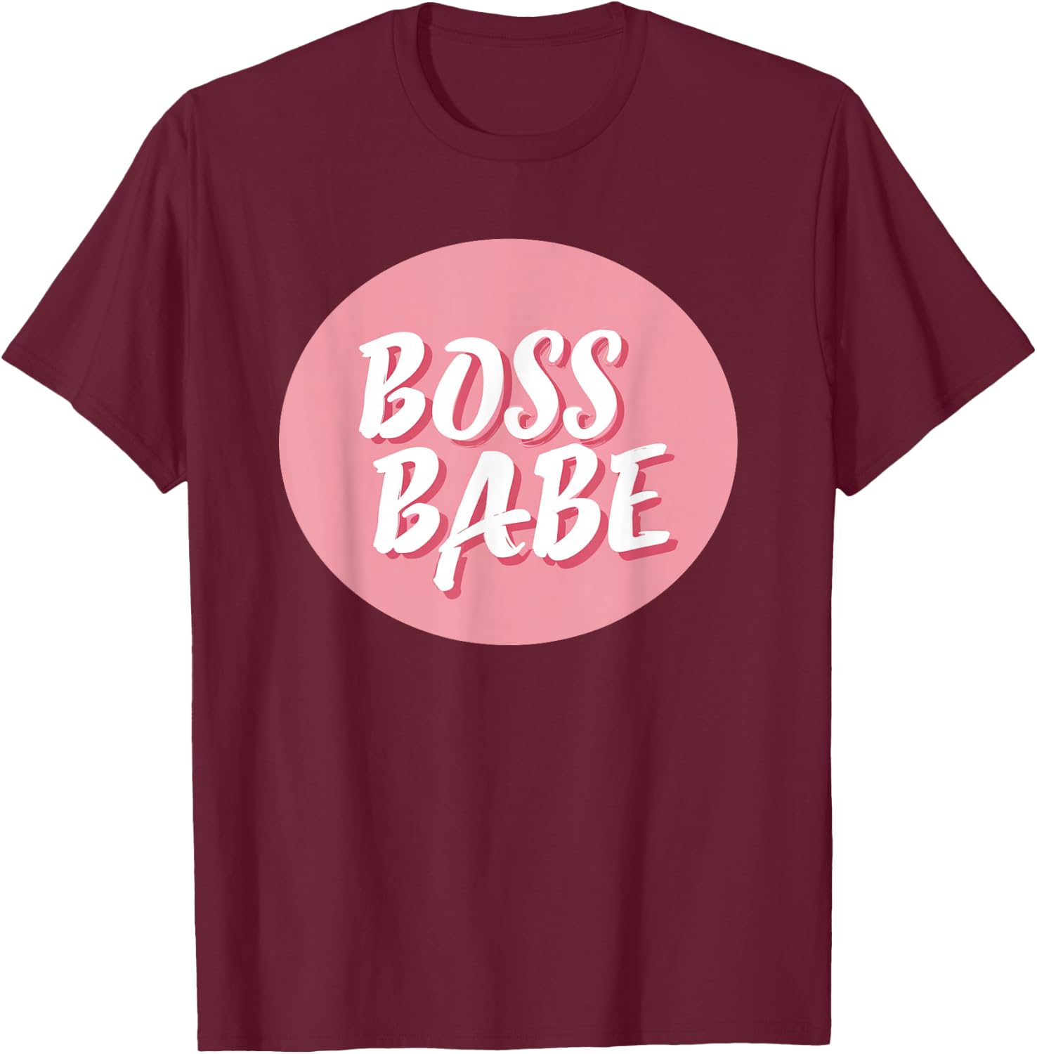 Pink and cute independent Boss Babe Costume T-Shirt - T-Shirt | Maroon