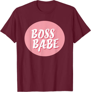 Pink and cute independent Boss Babe Costume T-Shirt - T-Shirt | Maroon