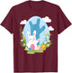 ASL Easter Bunny Reflection I Love You Hand Sign Language T-Shirt - T-Shirt | Maroon