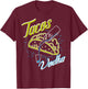 Tacos and Vodka Funny Humor Vintage Drinkers Party T-Shirt - T-Shirt | Maroon