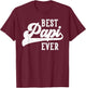 Best Papi Ever Gifts From Grandchildren Papi Birthday T-Shirt - T-Shirt | Maroon