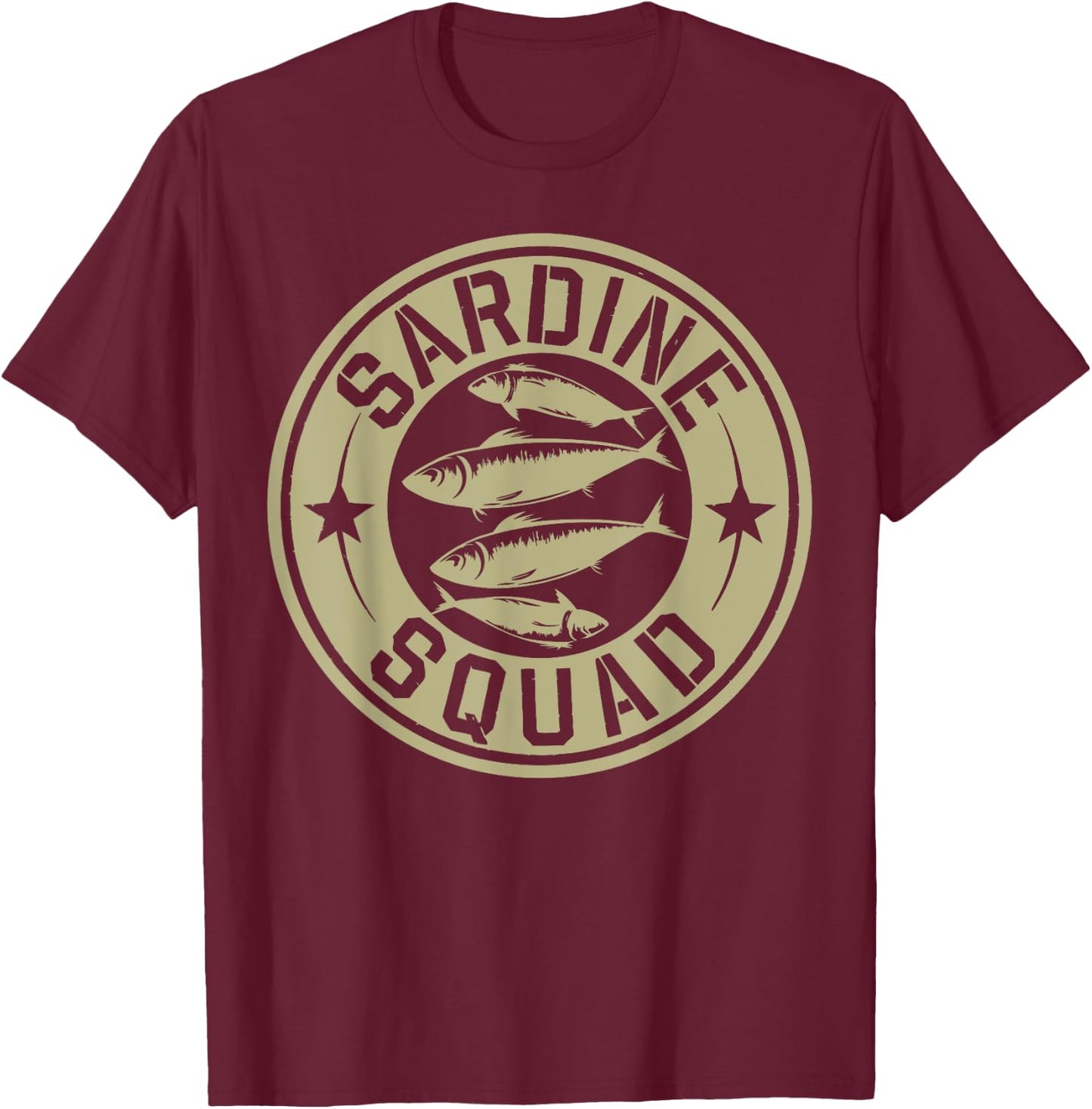 Sardine Lover Sardine Squad Food Festival Sardine T-Shirt - T-Shirt | Maroon