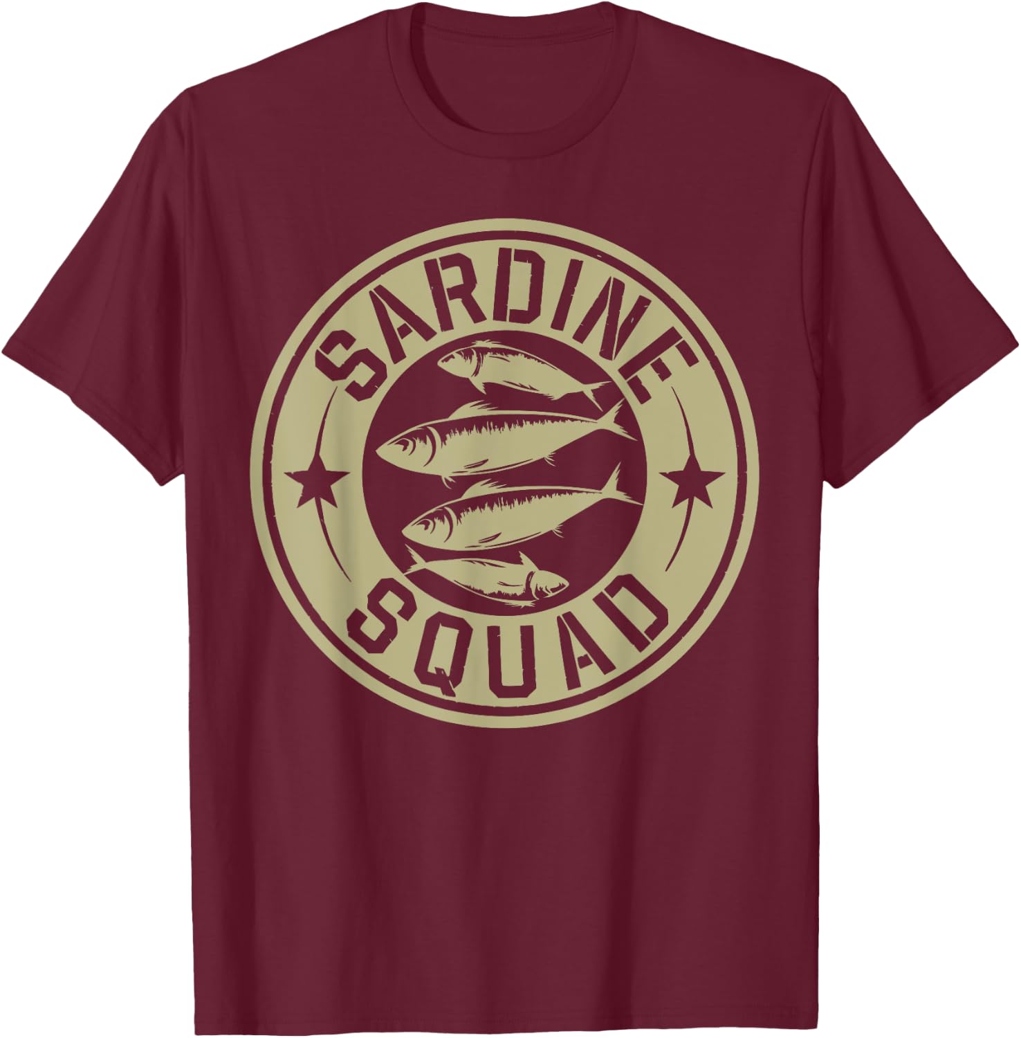 Sardine Lover Sardine Squad Food Festival Sardine T-Shirt - T-Shirt | Maroon