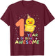 1st Birthday Duck For Kids One Year Old Duck T-Shirt - T-Shirt | Maroon