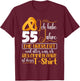Platinhochzeit 55 Jahre Verheiratet Hochzeitstag T-Shirt - T-Shirt | Maroon