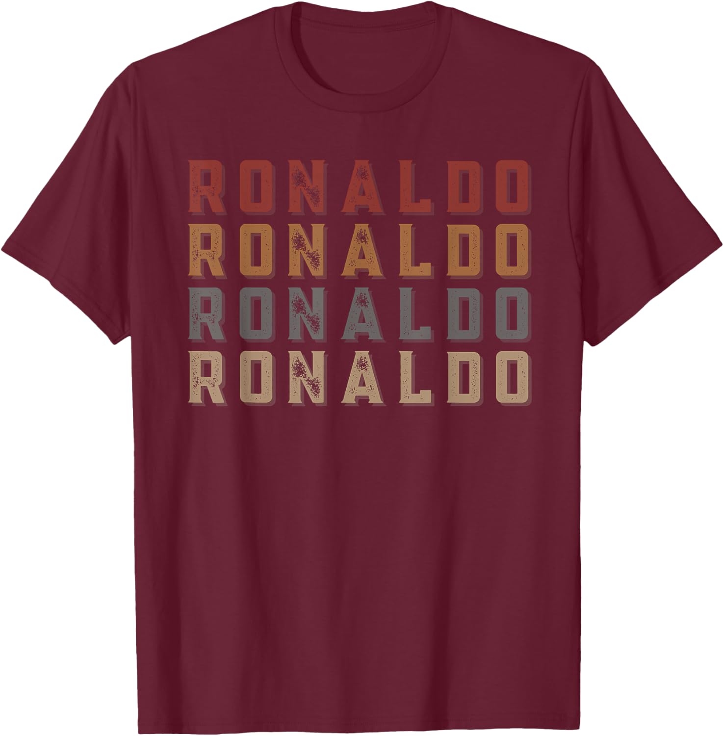 Vintage Ronaldo First Name Funny Love Heart Ronaldo Grunge T-Shirt - T-Shirt | Maroon