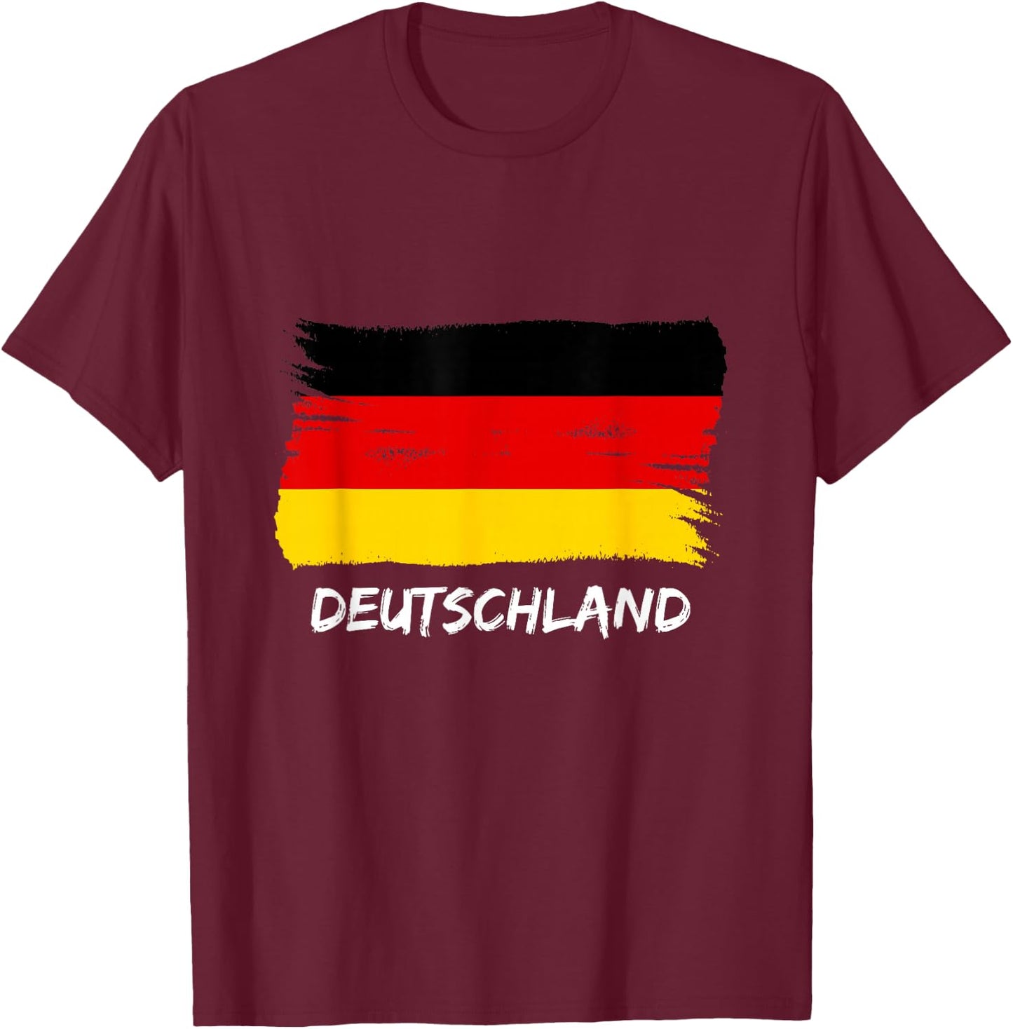 German Flag Germany Team Fan , black T-Shirt - T-Shirt | Maroon