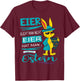 Funny Easter Bunny Frohe Ostern Rabbit Easter Eggs Search Man T-Shirt - T-Shirt | Maroon