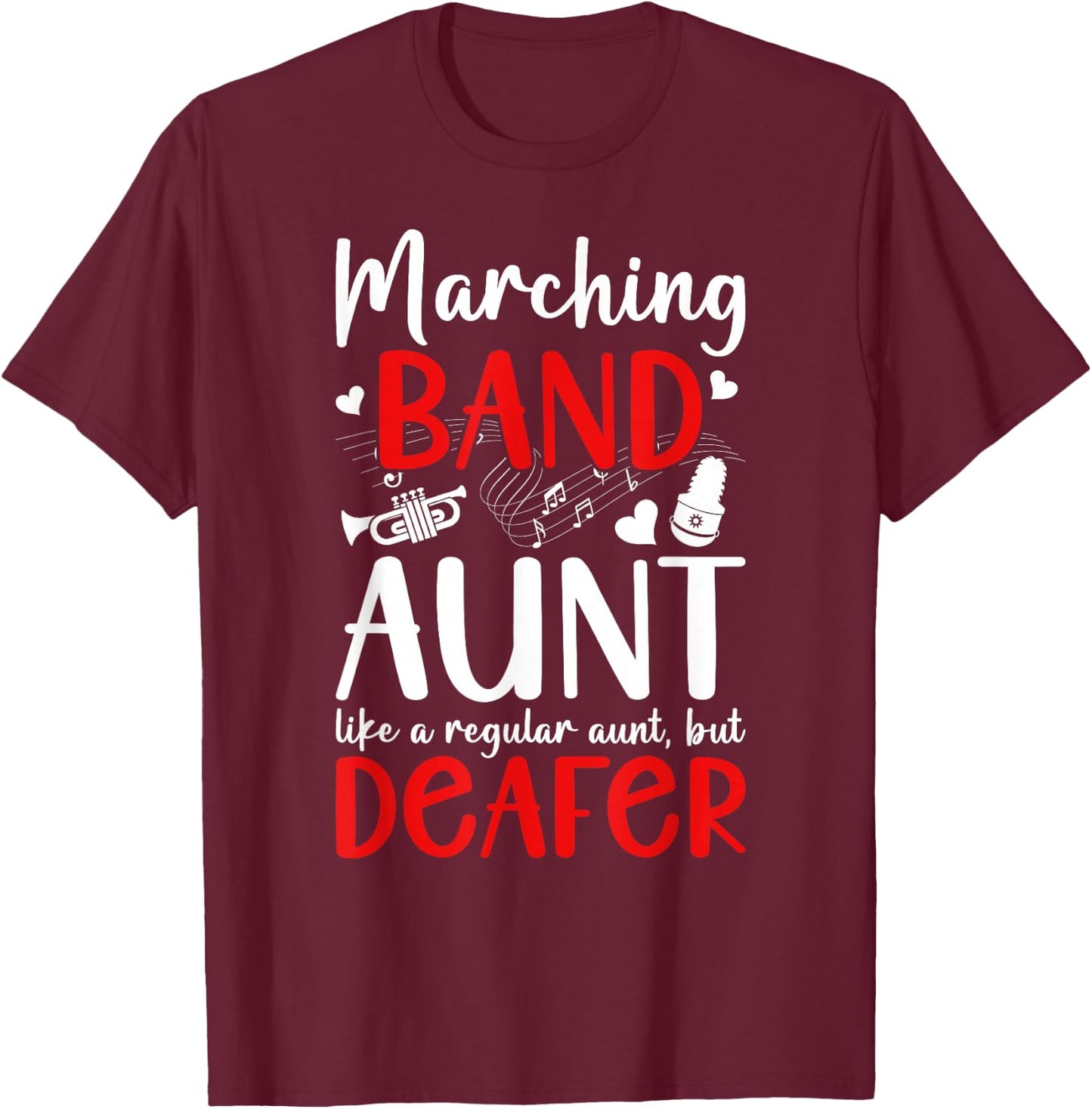 Marching Band Aunt Definition Marching Band Auntie T-Shirt - T-Shirt | Maroon