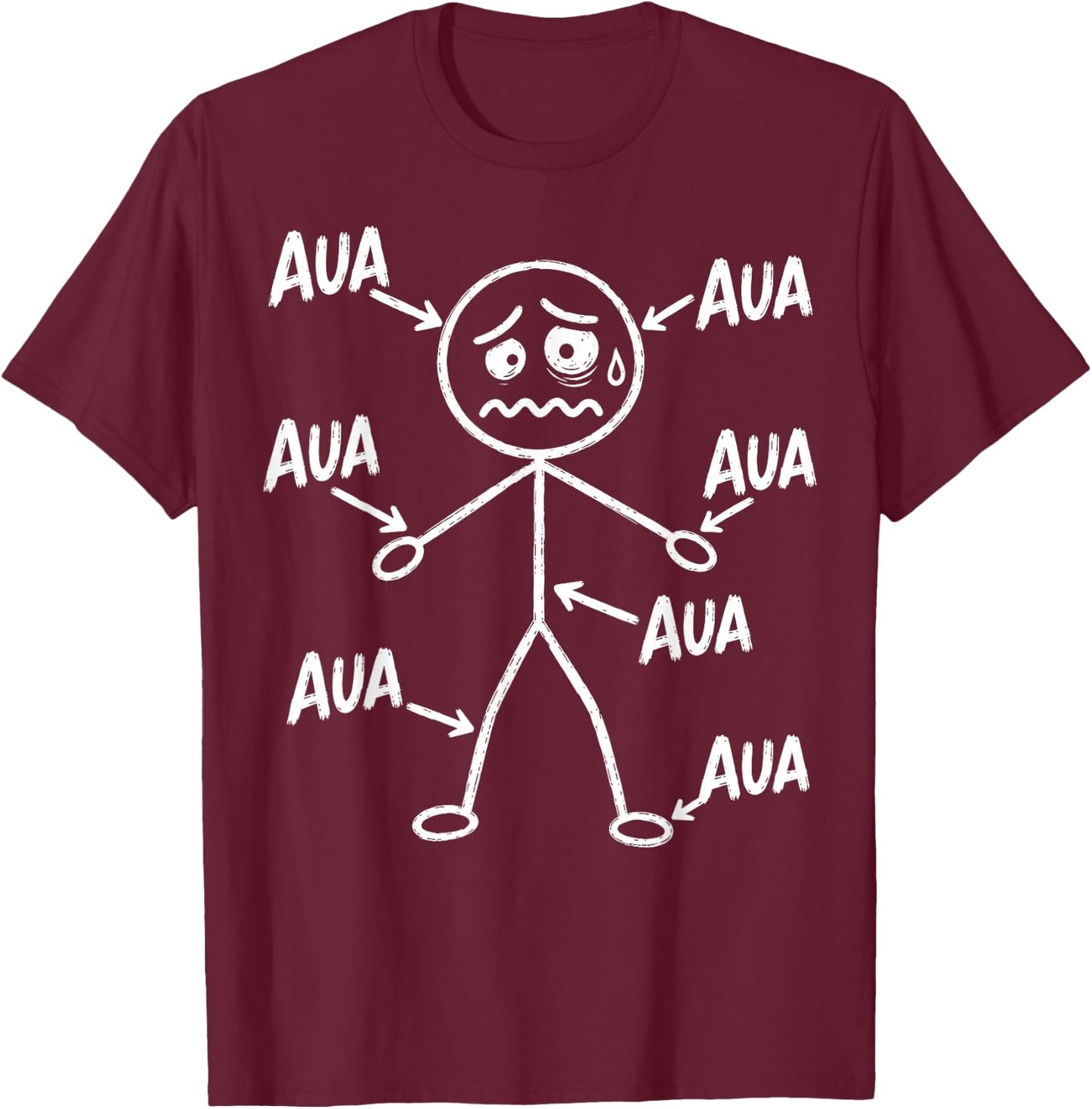 Aua Au Dem Alter entsprechen guter Zustand Lustig Geburtstag T-Shirt - T-Shirt | Maroon