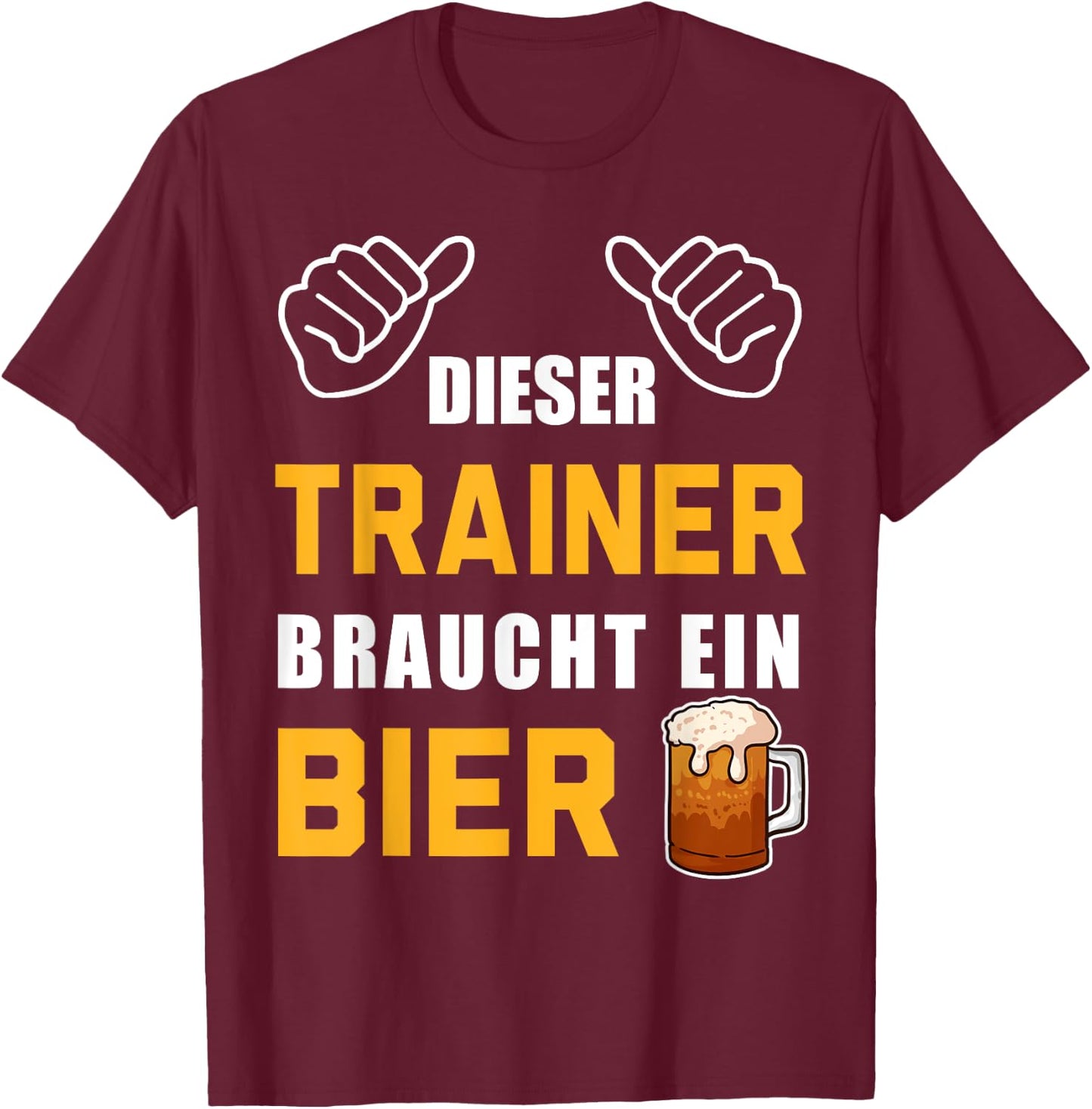 Dieser Trainer Braucht Bier Training Sport Coach Trainer T-Shirt - T-Shirt | Maroon