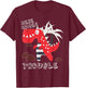 Here Comes Trouble Dino Cute Dinosaur Boy Girl Kids Toddler T-Shirt - T-Shirt | Maroon