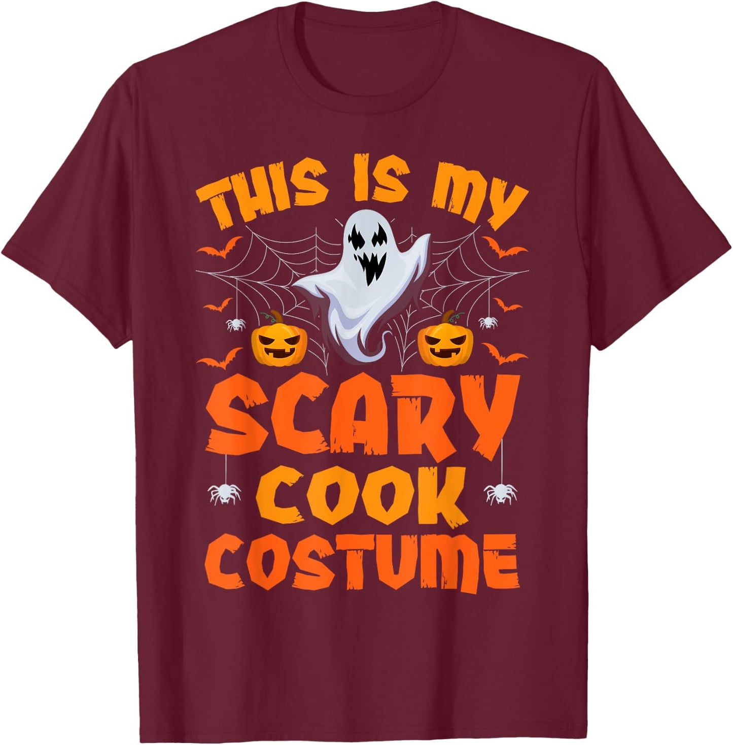 This Is My Scary Cook Costume Halloween T-Shirt - T-Shirt | Maroon