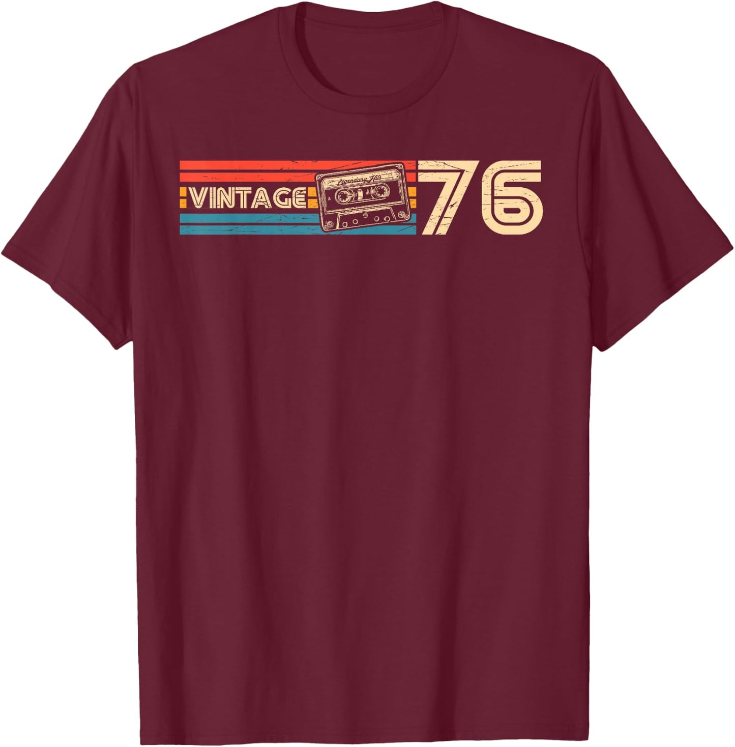 50.Geburtstag Retro Vintage 1976 Mann Frau Geschenk T-Shirt - T-Shirt | Maroon