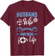 Husband and Wife Cruising Partners for Life Couples Cruise T-Shirt - T-Shirt | Maroon