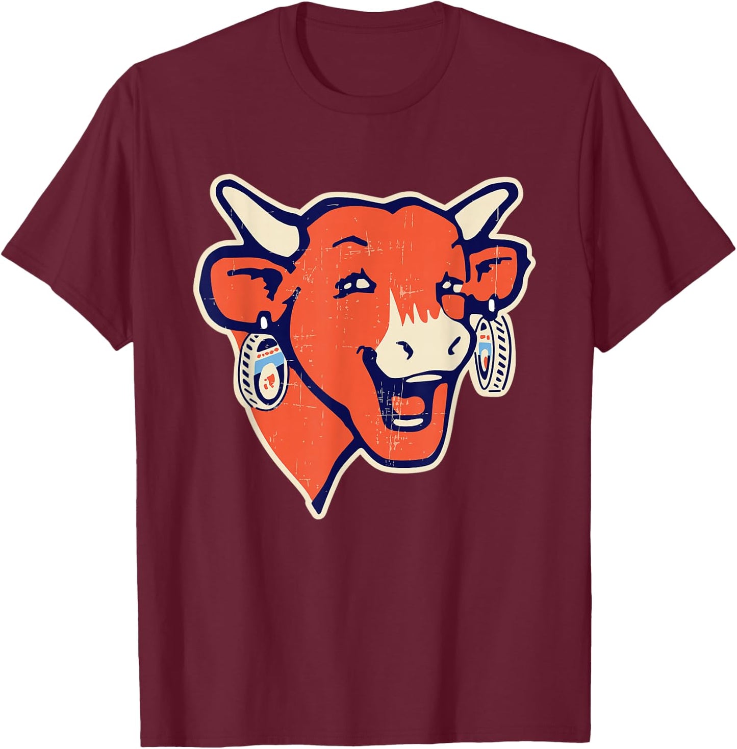 The Laughing Cow Modern Logo T-Shirt - T-Shirt | Maroon