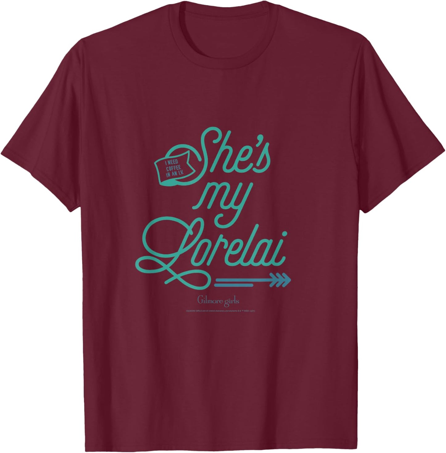 Gilmore Girls She's My Lorelai Retro Lettering TV Show T-Shirt - T-Shirt | Maroon