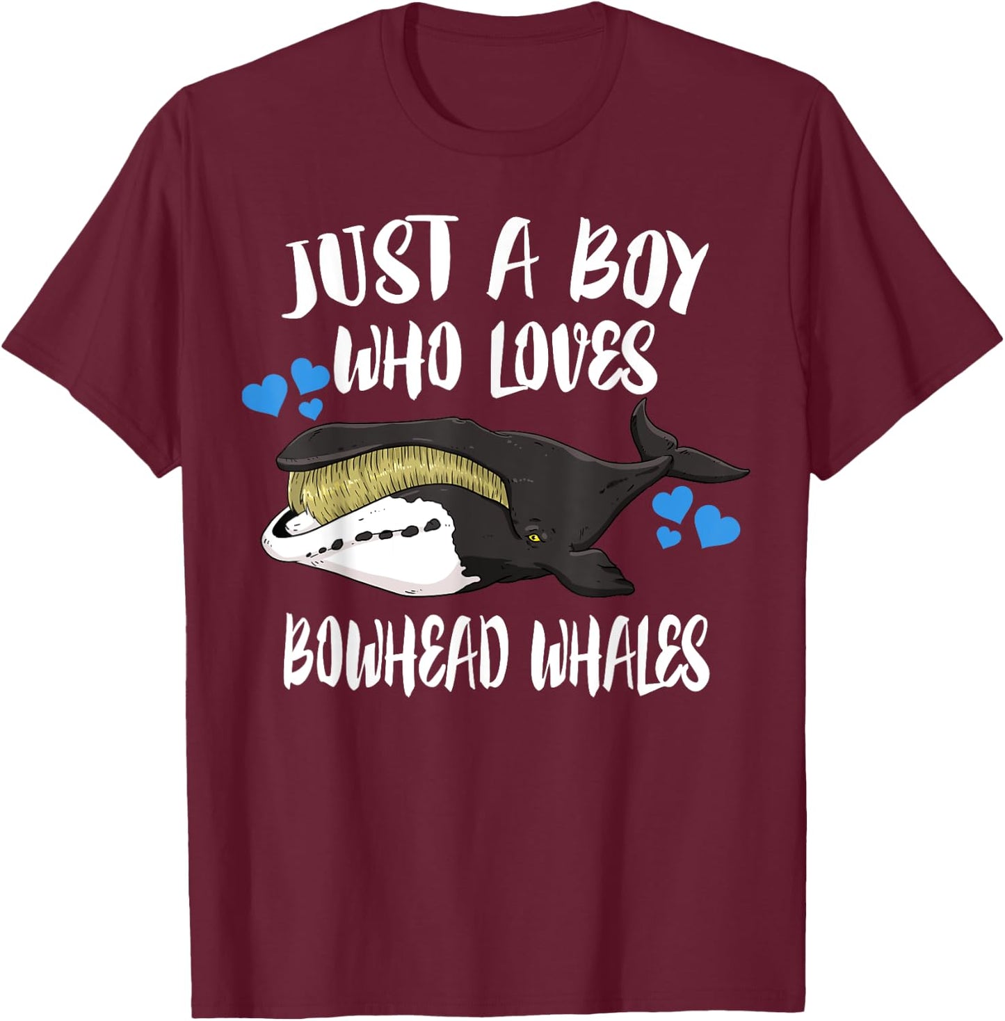 Just A Boy Who Loves Bowhead Whales T-Shirt - T-Shirt | Maroon