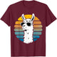 Funny Llama Sunglasses T-Shirt - T-Shirt | Maroon