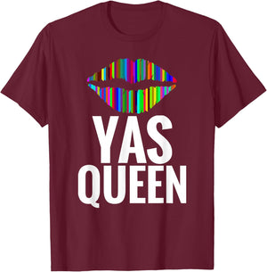 Yas Queen Drag Race T-Shirt - T-Shirt | Maroon
