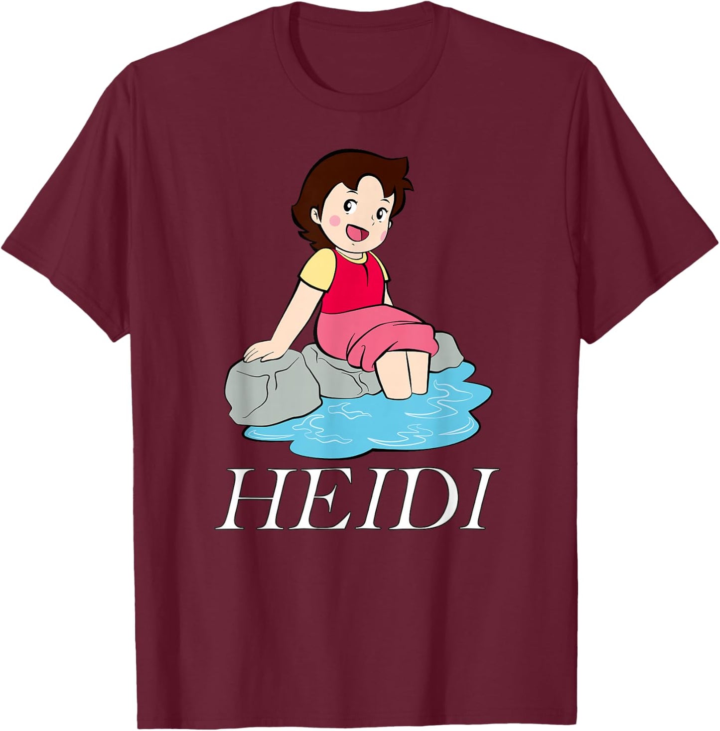 with Logo Heidi am Wasser Cartoon TV Series, black T-Shirt - T-Shirt | Maroon