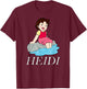 with Logo Heidi am Wasser Cartoon TV Series, black T-Shirt - T-Shirt | Maroon