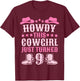 9yr Birthday Cowgirl Western 9 Year Old Girl 9th Birthday T-Shirt - T-Shirt | Maroon