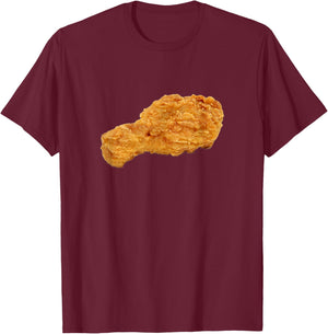 Fried Chicken Drumstick T Shirt T-Shirt - T-Shirt | Maroon