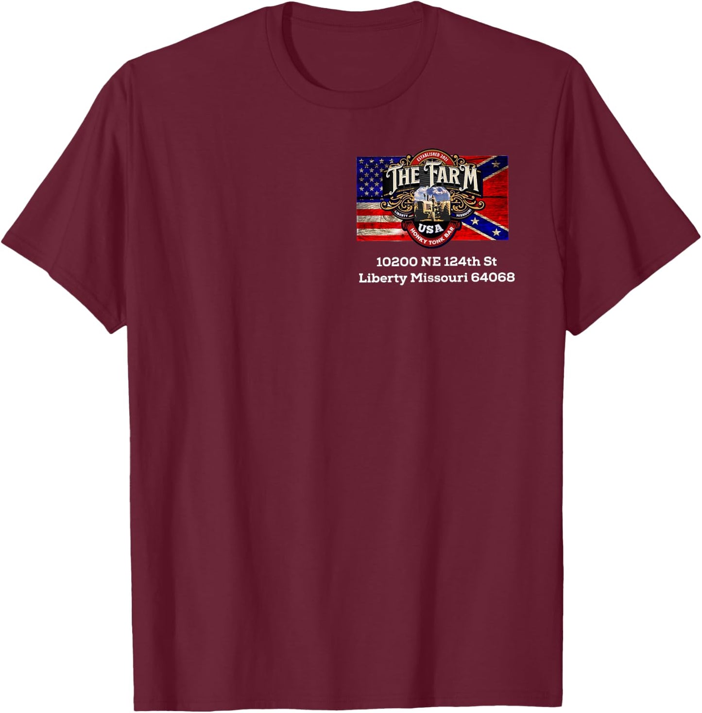 Stronger Than Cotton The Farm Honky Tonk Liberty Missouri T-Shirt - T-Shirt | Maroon