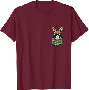 Easter Bunny Rabbit Sunglasses Pocket Boys Kids T-Shirt - T-Shirt | Maroon