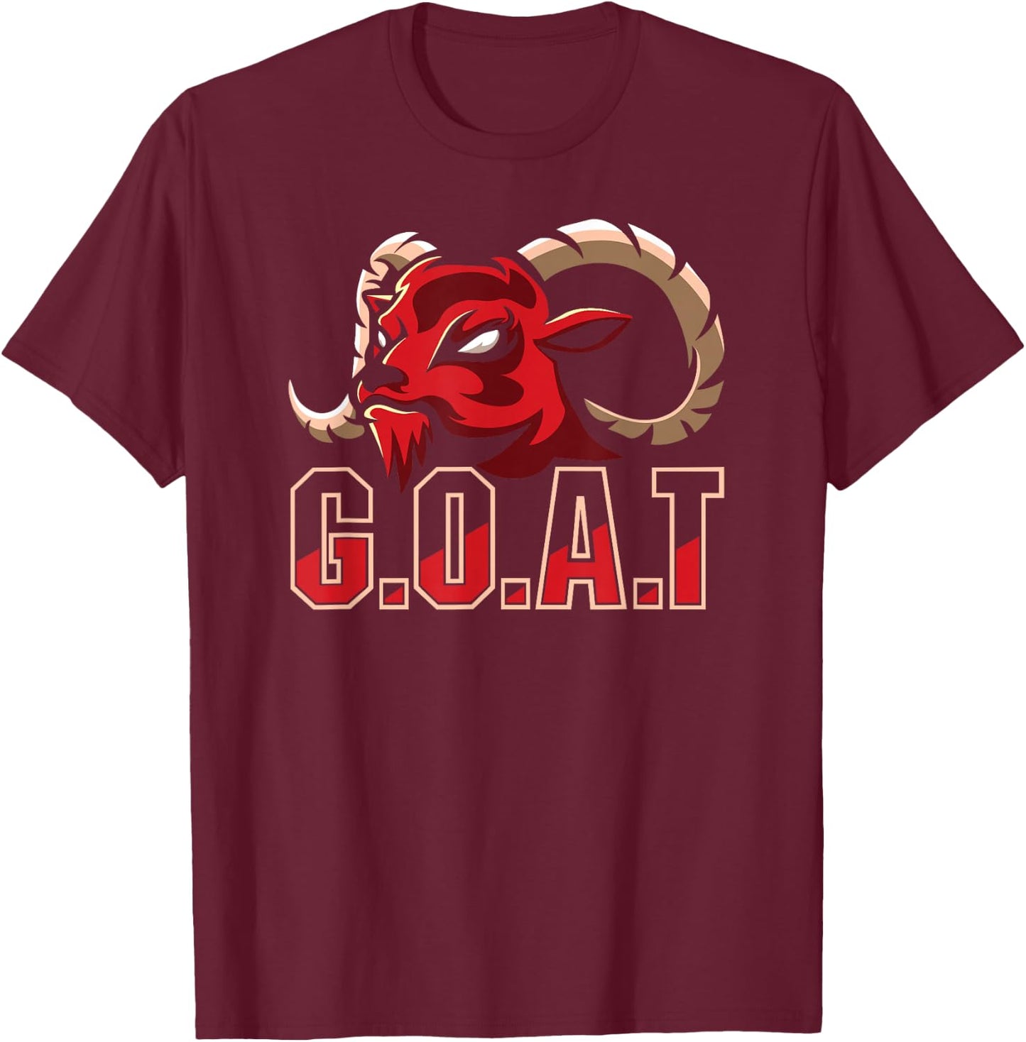 Goat G.o.a.t. T-Shirt - T-Shirt | Maroon