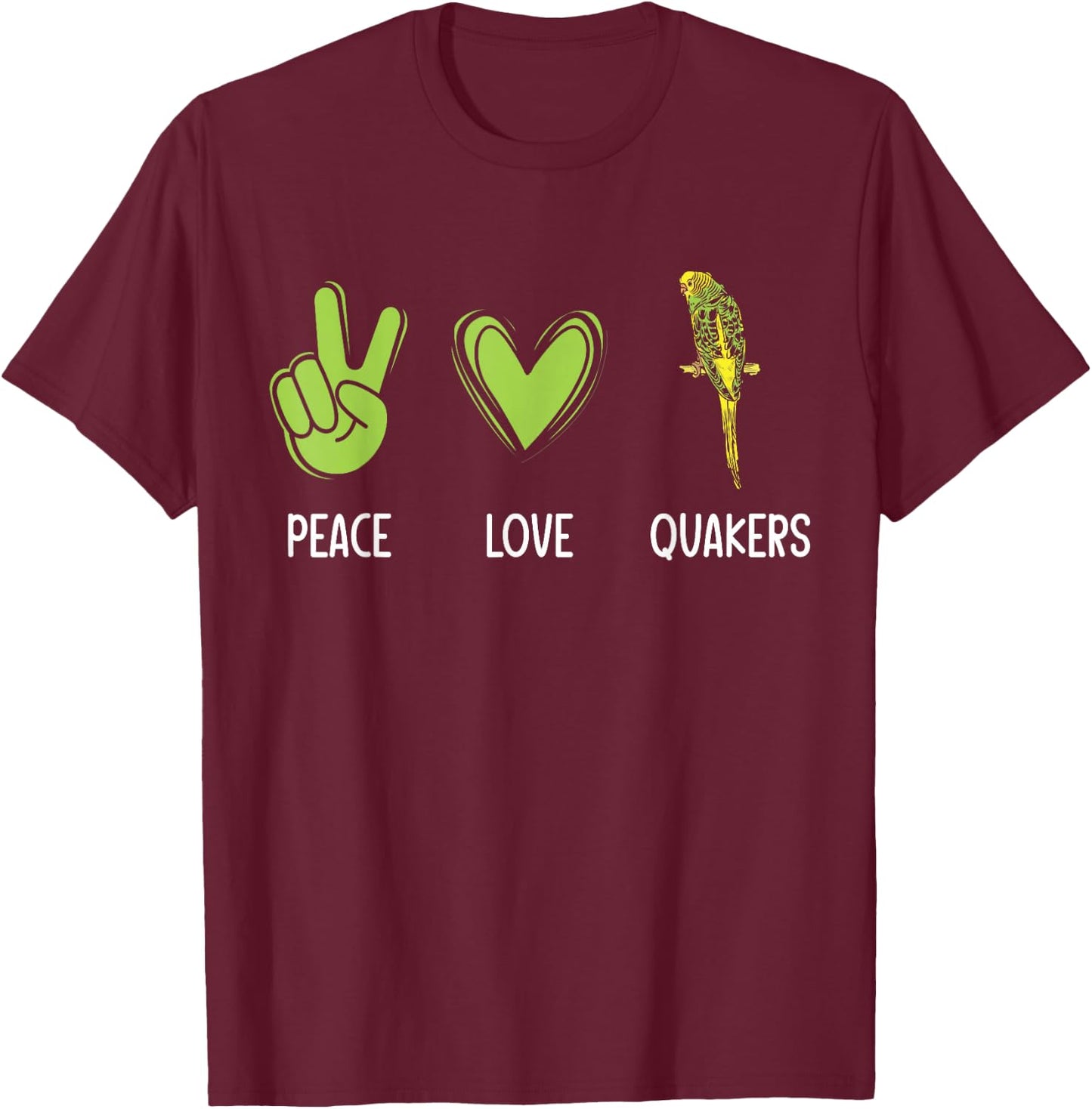 Quaker Parrot Mom Quaker Parrot Green Quaker Parrot T-Shirt - T-Shirt | Maroon