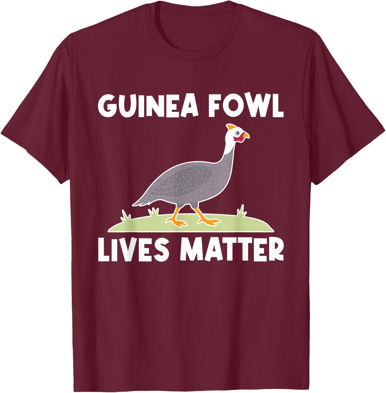 Guinea Fowl Chicken Bird Lives Matter T-Shirt - T-Shirt | Maroon